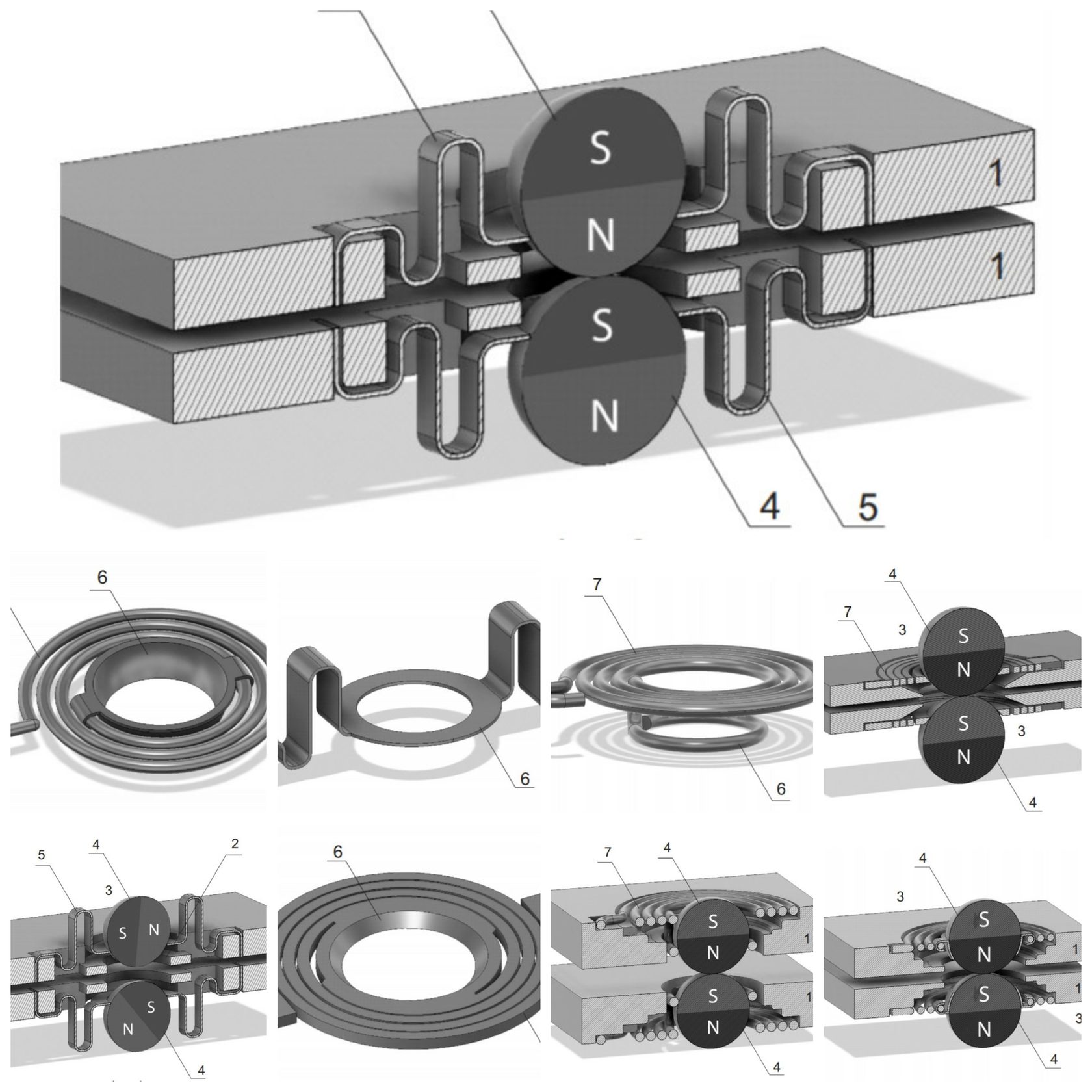 The symmetric magnetic electric contact pairs with auto-orientation