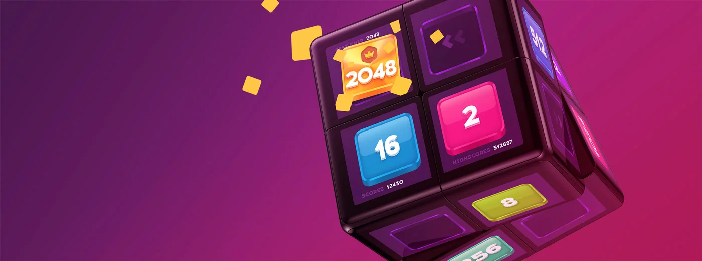 WOWCube 2048 game