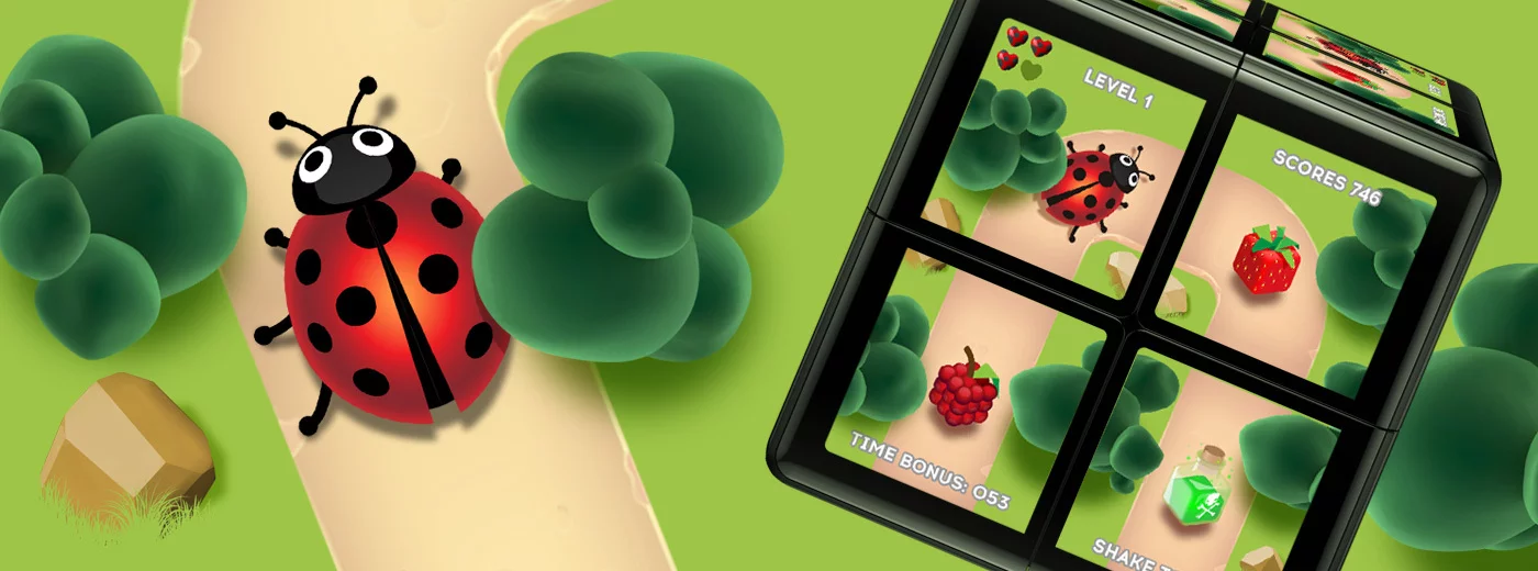 WOWCube Ladybug game