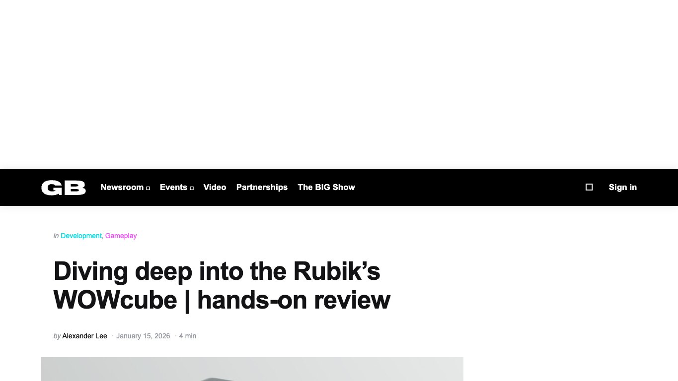 GamesBeat — coverage of Ilya Osipov / WOWCube