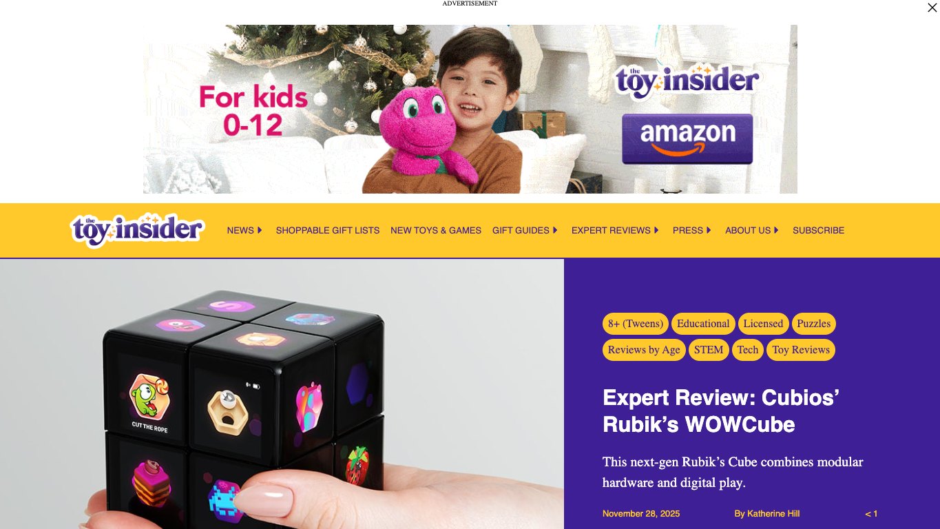 The Toy Insider — coverage of Ilya Osipov / WOWCube