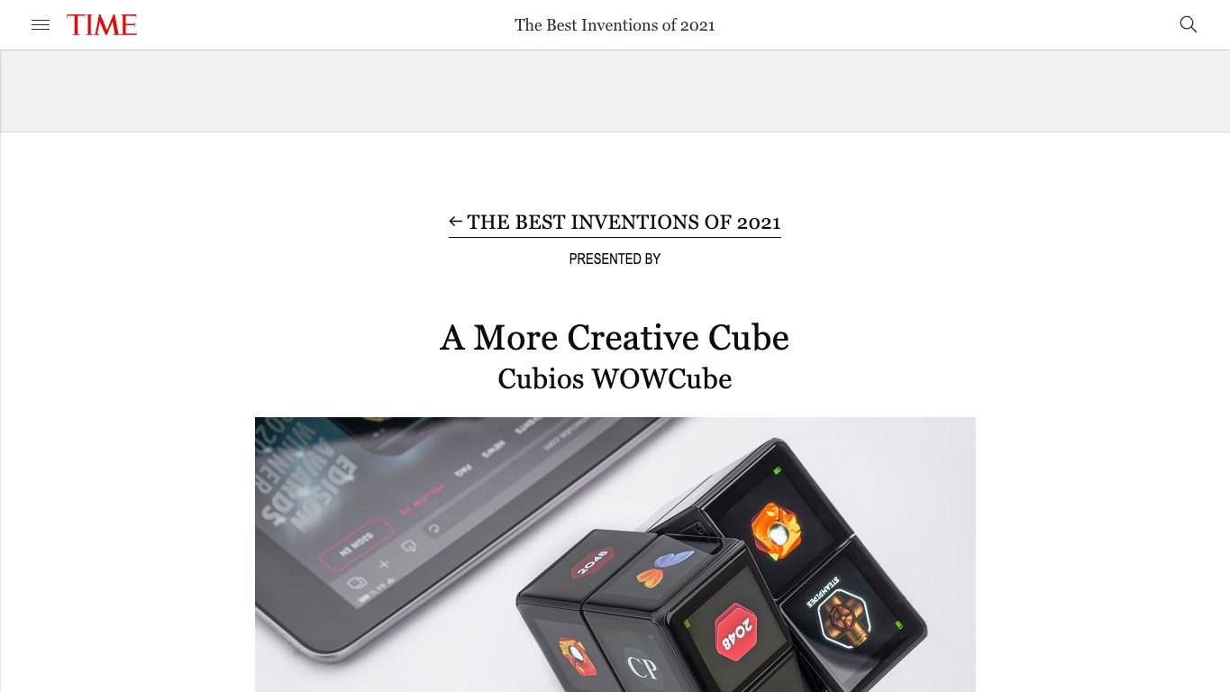 TIME — coverage of Ilya Osipov / WOWCube