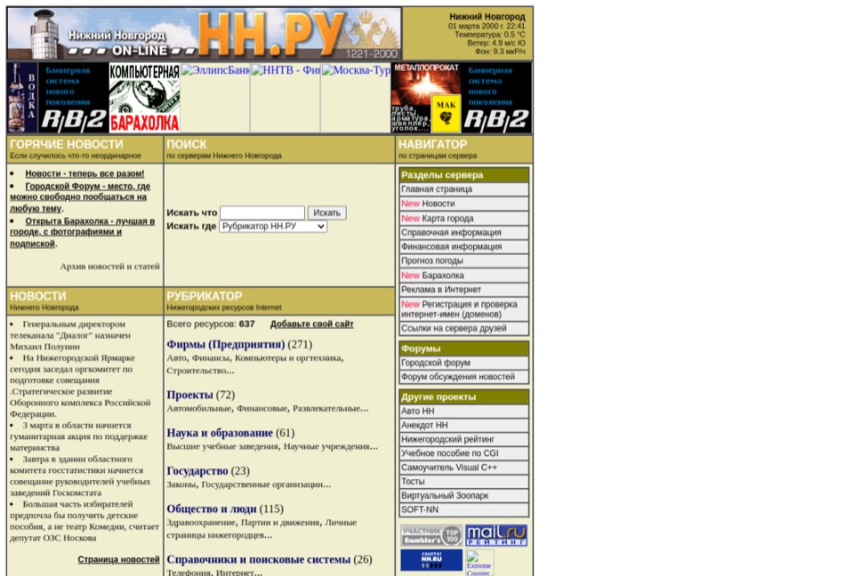 NN.RU in 1999