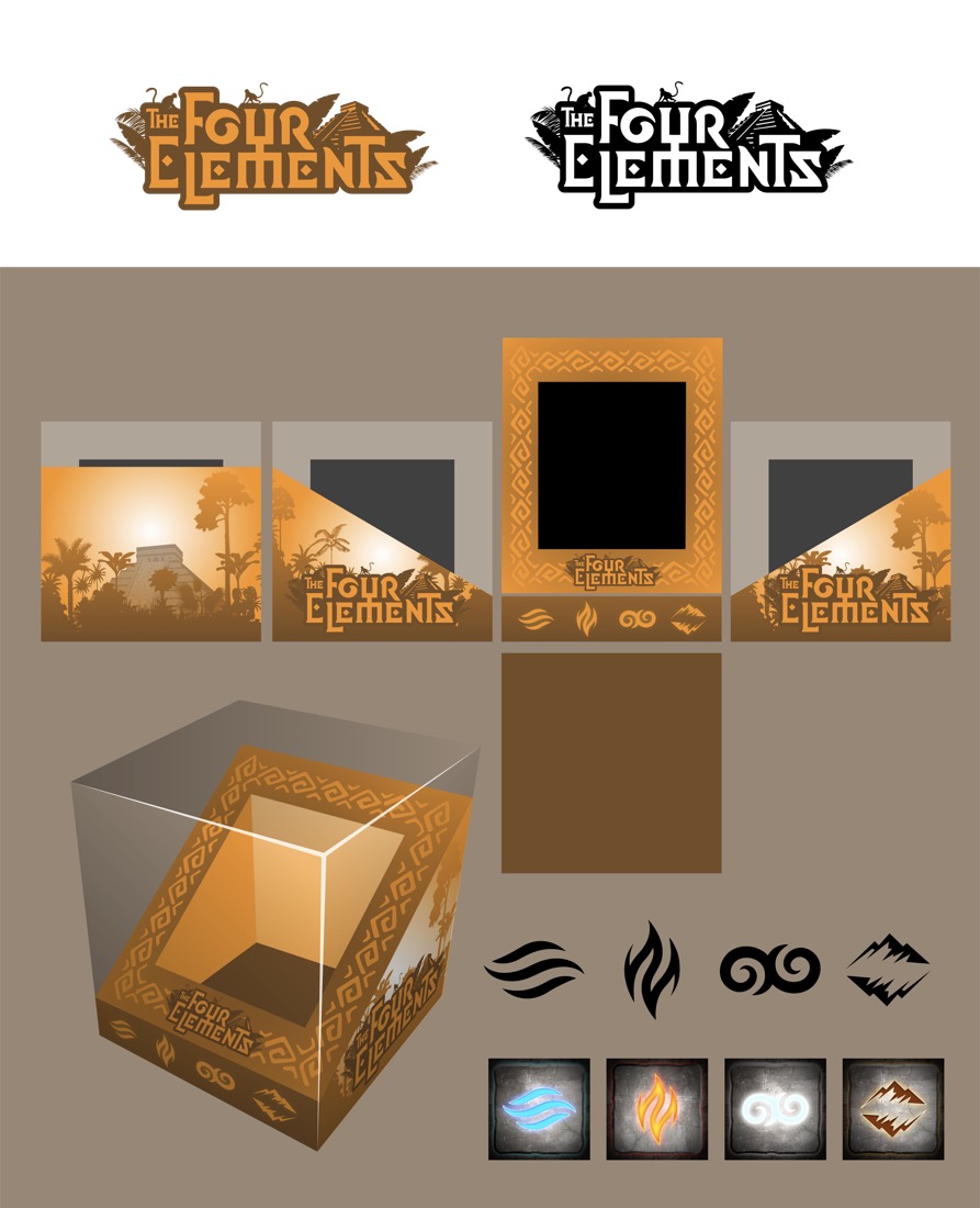OsCube “Four Elements” concept artwork and packaging design