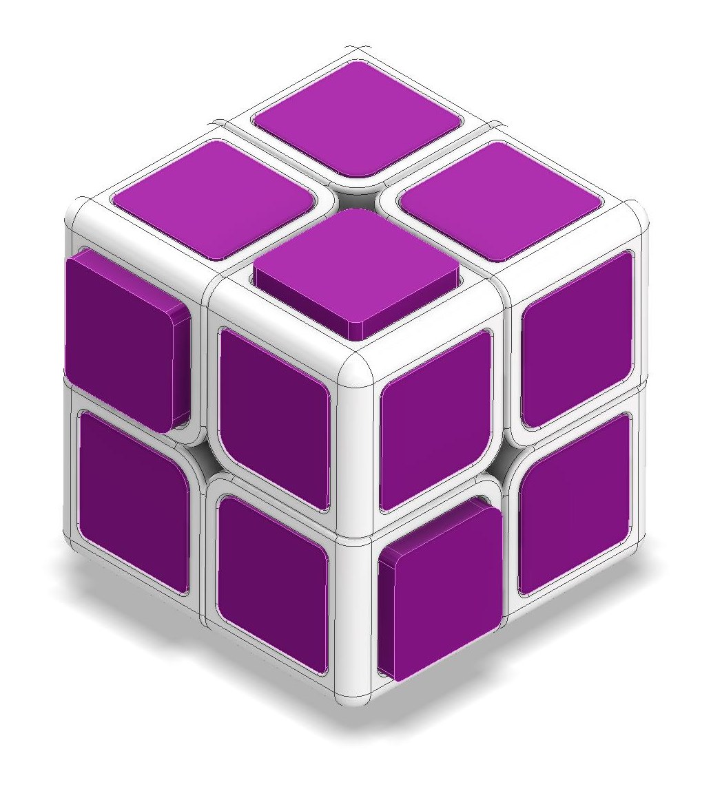 OsCube CAD render — a single tile popped up